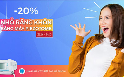 Ưu đãi giật mình tại HD Dental hết 14/9/2019